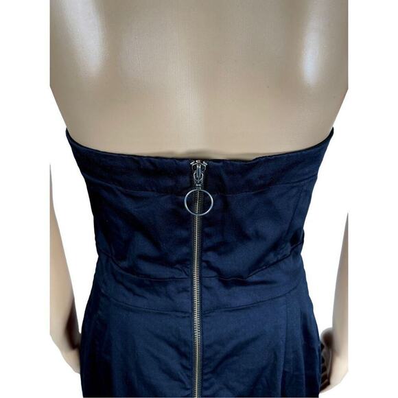 French Connection Women's Black Wizard Strapless Tulip Mini Tube‎ Dress Size 8 - Picture 6 of 9